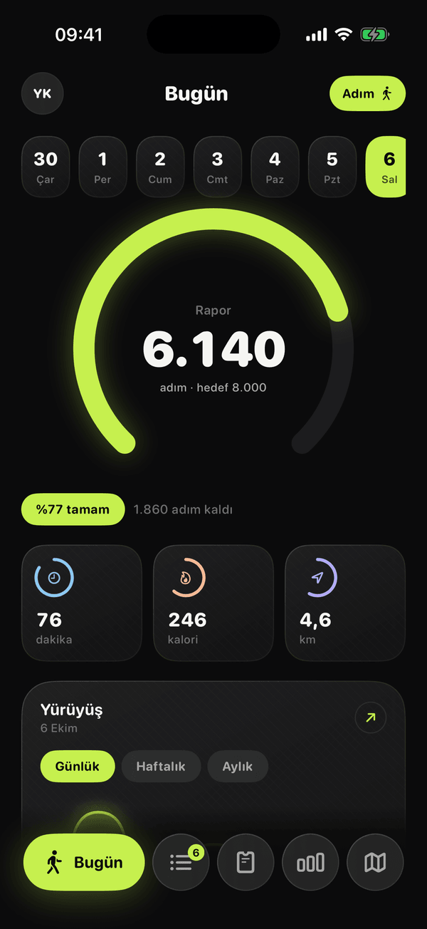 adımsayar uygulama ekran görüntüsü