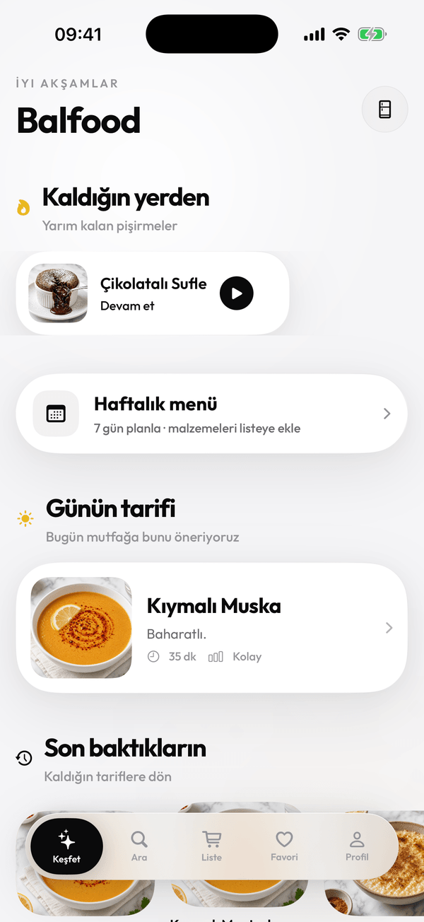 Balfood uygulama ekran görüntüsü