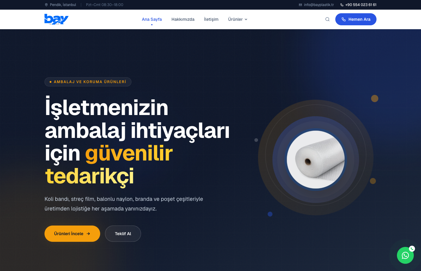 Bayplastik site önizlemesi