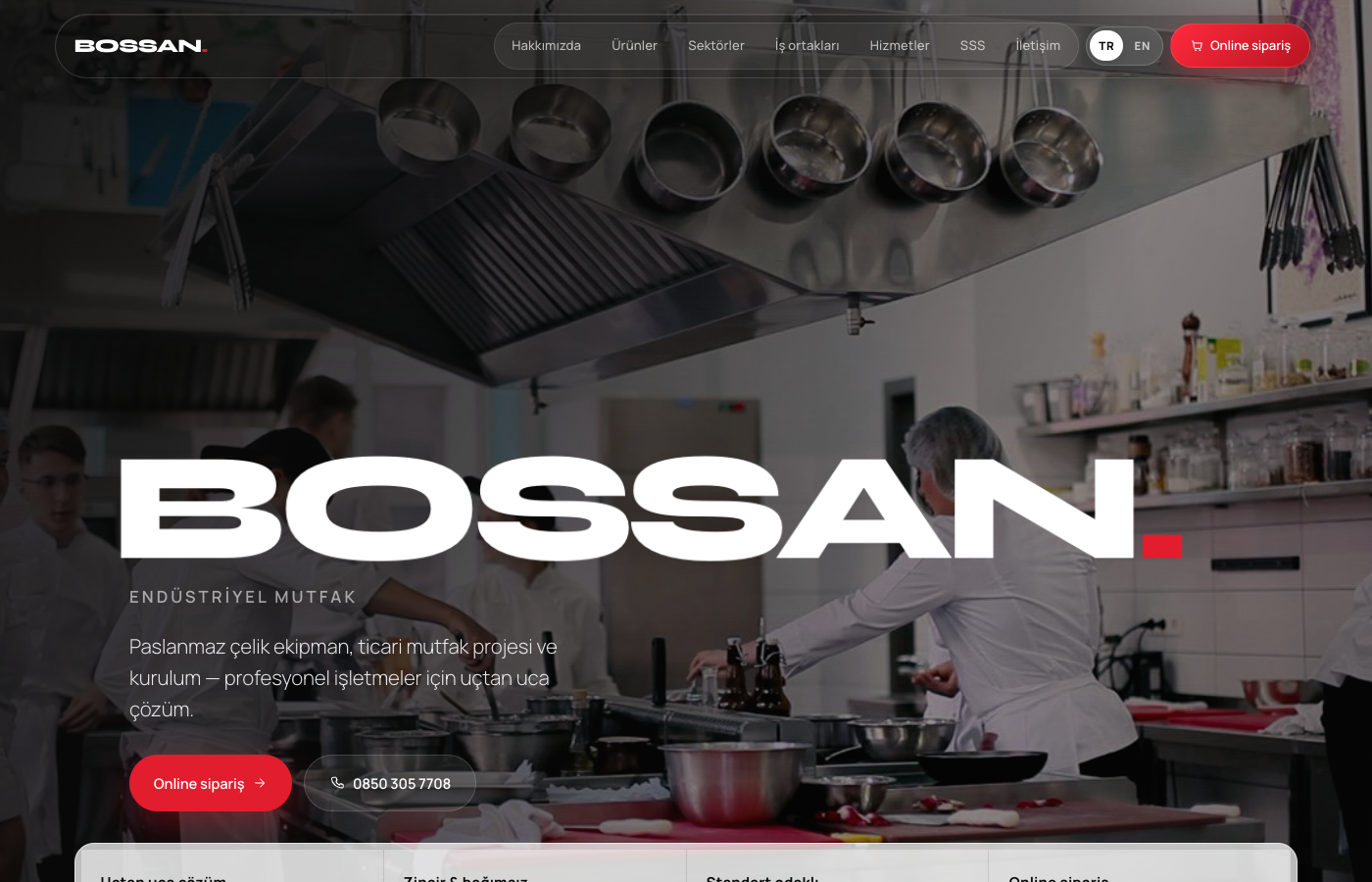 Bossan Mutfak site önizlemesi