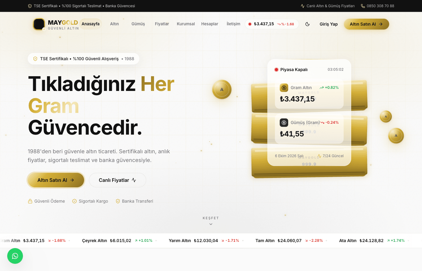 Maygold site önizlemesi