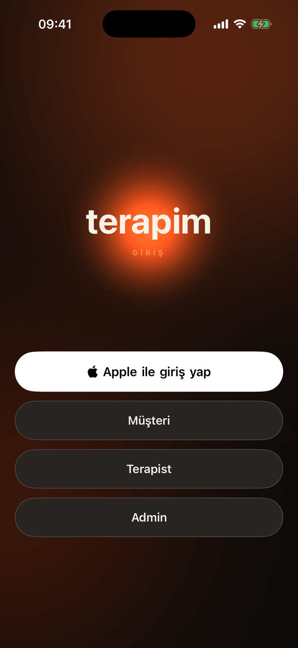 Terapim uygulama ekran görüntüsü